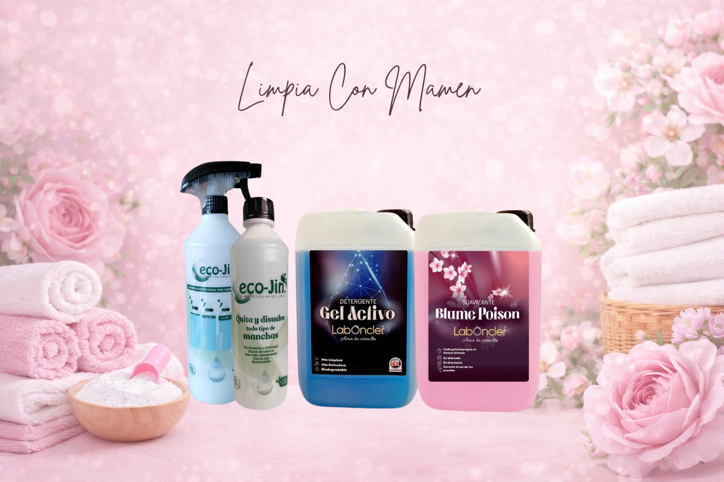 ECO-PACK DETERGENTE Gel Activo Laboncler+SUAVIZANTE Blume Poison Laboncler+ ECO-JIN A Elegir