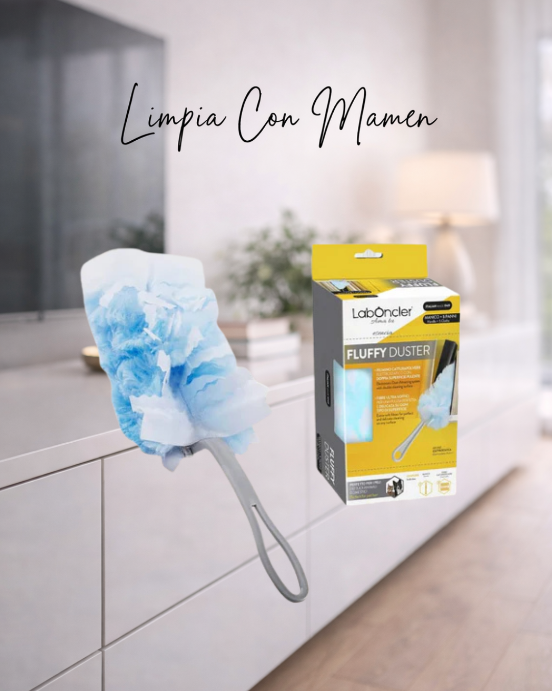 PLUMERO FLUFFY DUSTER ATRAPAPOLVO + 5 RECAMBIOS INCLUIDOS