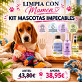 KIT MASCOTAS IMPECABLES: GUANTES DE LIMPIEZA + CHAMPÚ MICELAR ANTICONTAMINACIÓN + PERFUME DE MASCOTAS A ELEGIR + REPELENTE DE INSECTOS