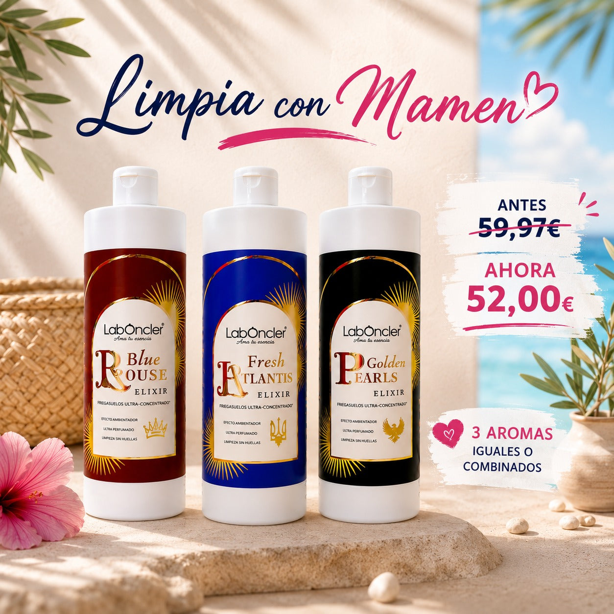 TRIO FREGASUELOS ELIXIR AROMAS A ELEGIR IGUALES O COMBINADOS