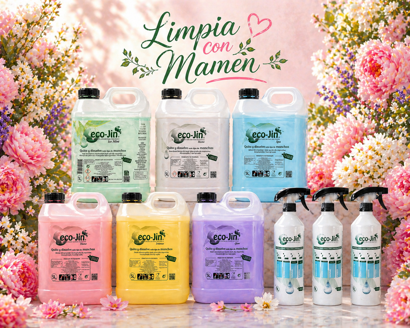 GARRAFA 5 LITROS ECO-JIN CON DIFUSORES