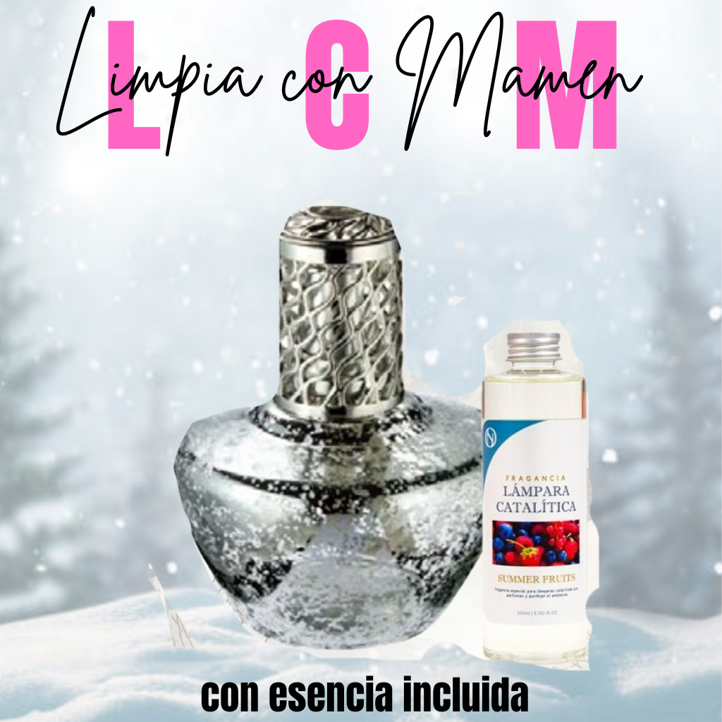 **NUEVA** LÁMPARA CATALÍTICA -NOCHES DE PLATA- + ESENCIA A ELEGIR 200ml