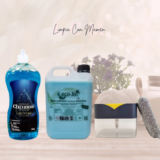 OFERTA 5 LITROS ECO-JIN + DISPENSADOR DE JABÓN + CHRONOS ÁRTICO