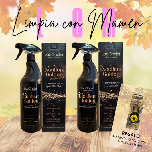 PACK DOBLE AMBIENTADOR EXCELLENT GOLDEN LABONCLER