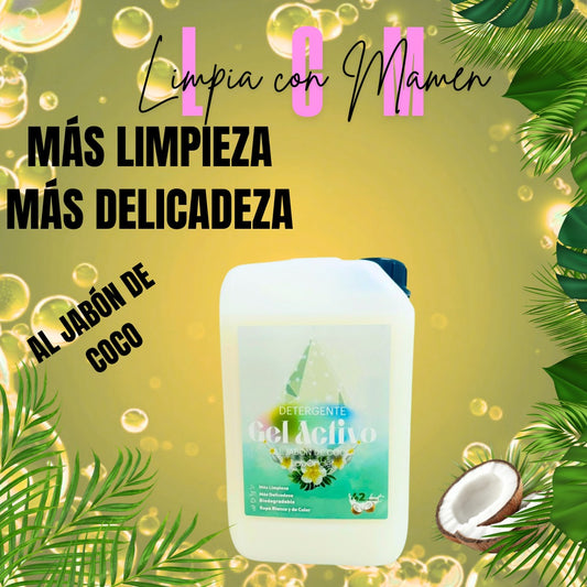 DETERGENTE GEL ACTIVO AL JABÓN DE COCO