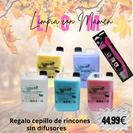 GARRAFA ECO-JIN SIN DIFUSORES REGALO CEPILLO