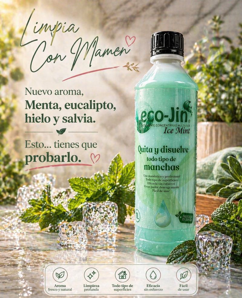 eco-Jin ICE MINT 1 Litro SIN DIFUSOR