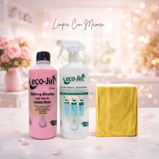 ECO-JIN 1L CON DISPENSADOR (AROMA A ELEGIR) + REGALO 1 BAYETA MICROFIBRA