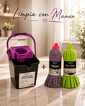PACK CUBO ESCURRIDOR RAÍCES+2 FREGONAS A ELEGIR