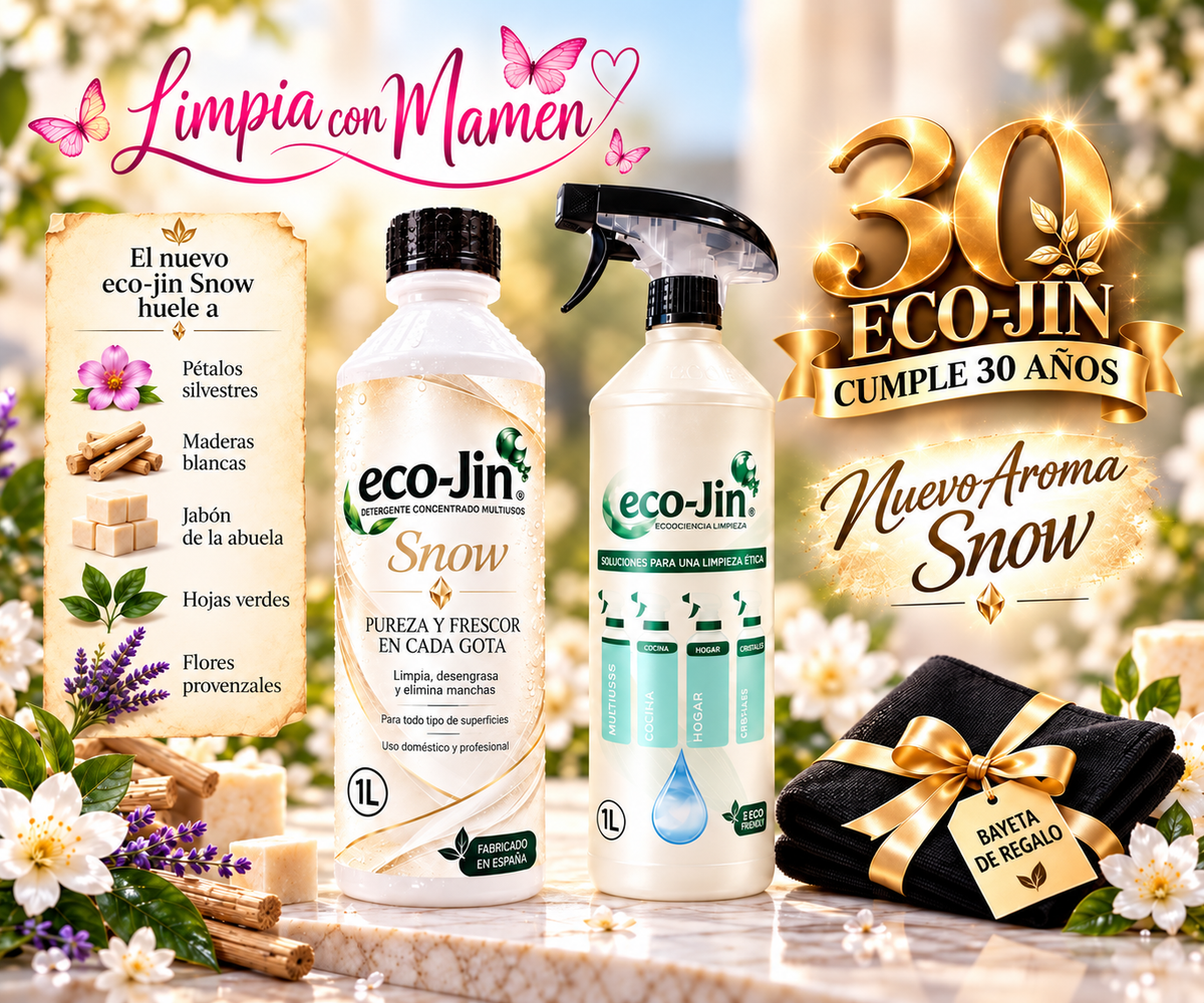 ECO-JIN SNOW 1L CON VAPORIZADOR + BAYETA NEGRA DE REGALO