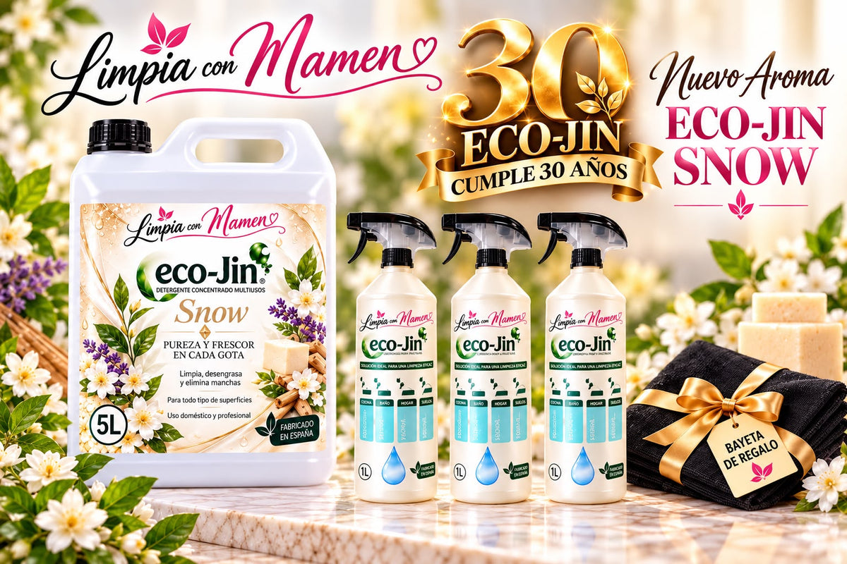 ECO-JIN SNOW GARRAFA 5L + 3 VAPORIZADORES + BAYETA NEGRA DE REGALO